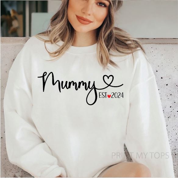 Personalised Mummy Est Sweatshirt