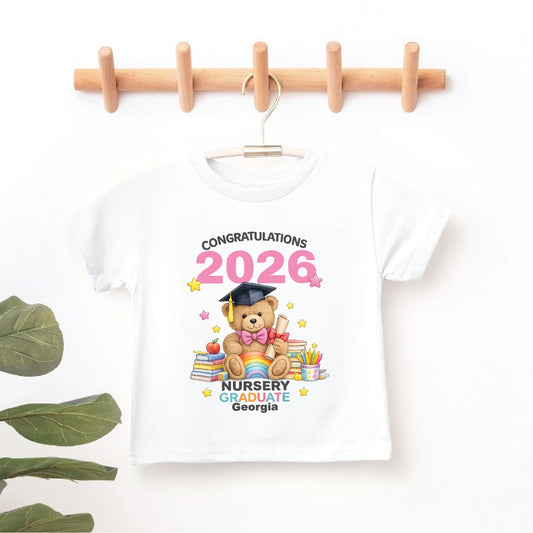 Personalised Nursery Graduate T-Shirt | Class of 2026 Baby & Toddler Keepsake Gift T-shirt Print My Tops