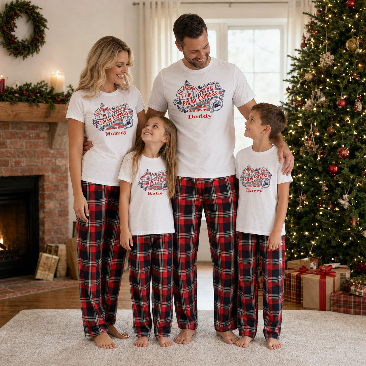 Polar Express Personalised Christmas Pyjamas | Family Matching PJs Pyjamas Print My Tops
