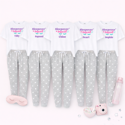 Personalised Sleepover Squad Pyjamas