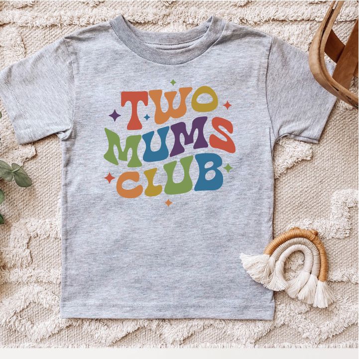 Two Mums Club kids Tshirt Sweatshirt Print My Tops 1-2 Years Grey