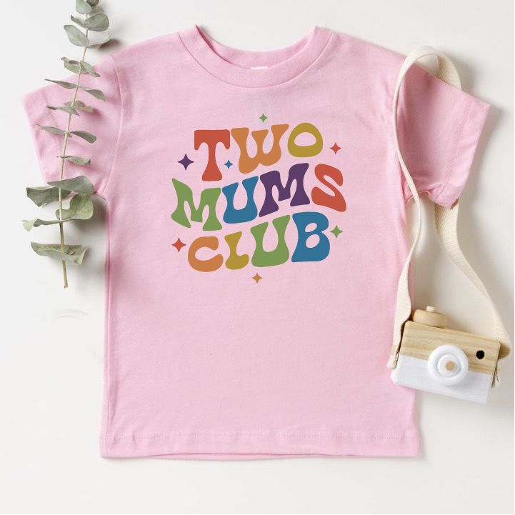 Two Mums Club kids Tshirt Sweatshirt Print My Tops 1-2 Years Pink