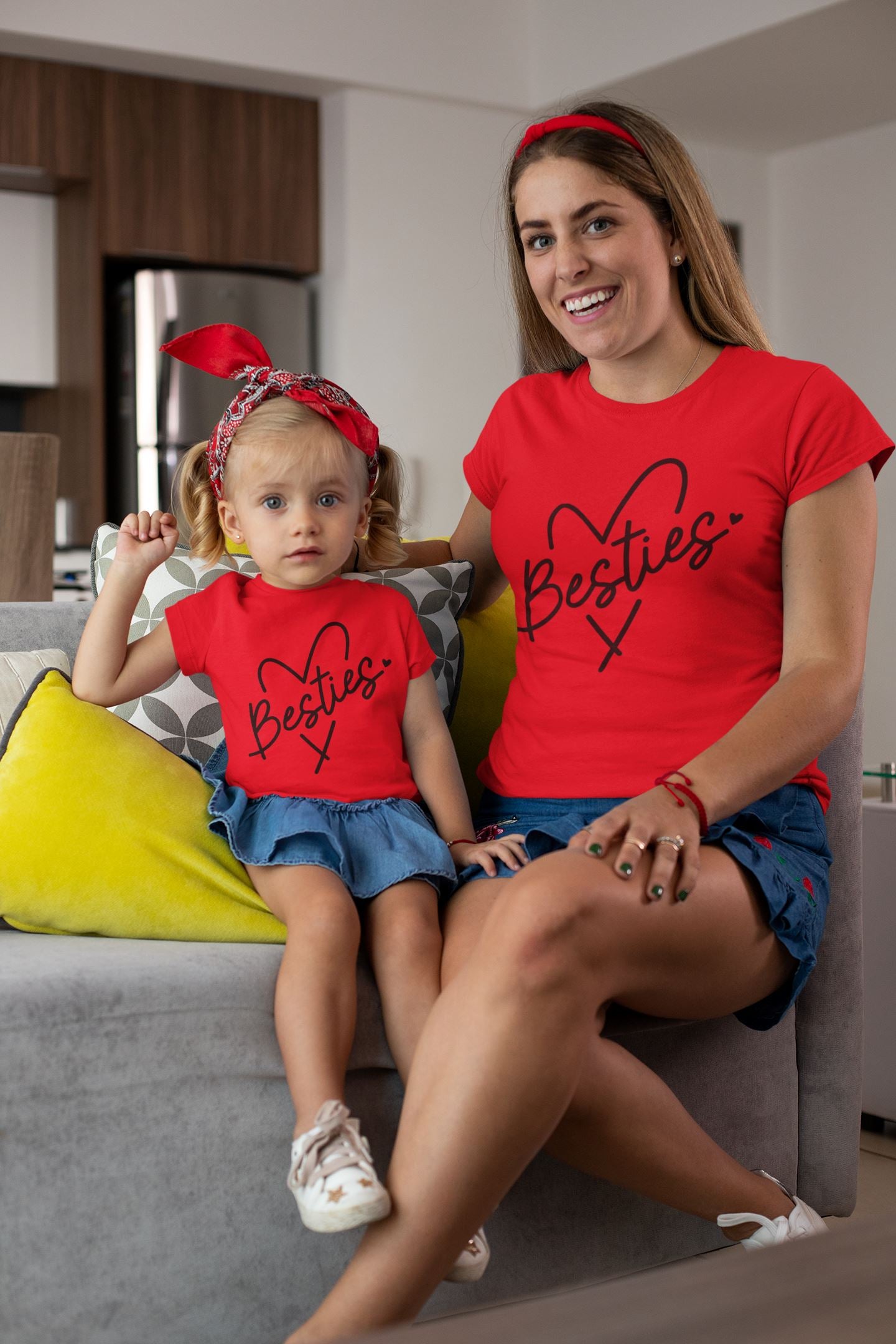 Besties Heart Matching T-shirts