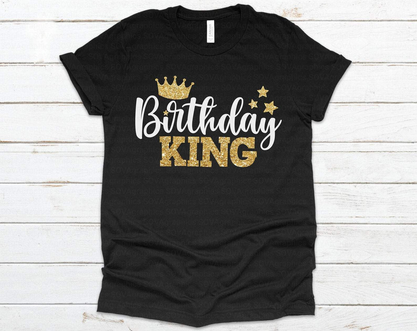 Birthday Queen and Squad Sparkly Bling T-Shirts