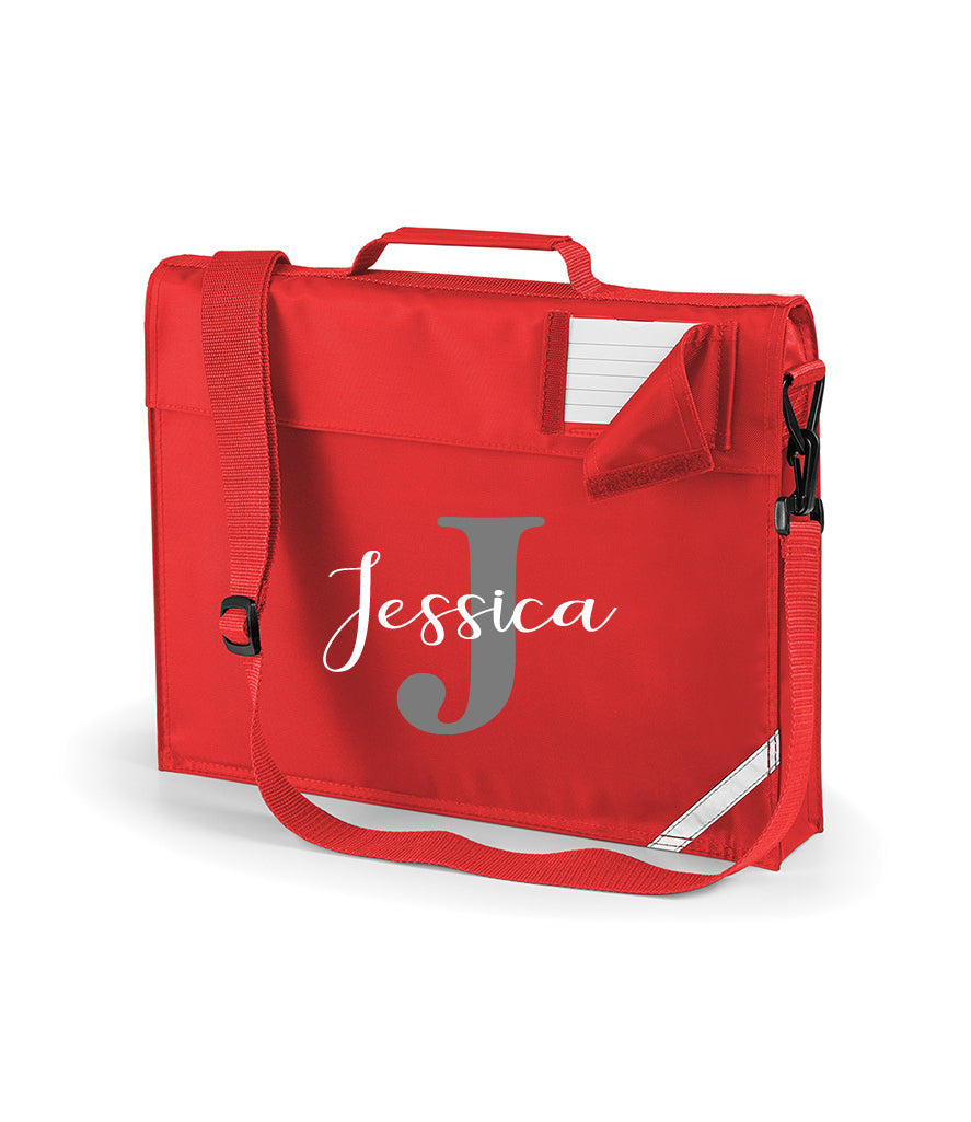 Book Bag Personalised with Name & Initial