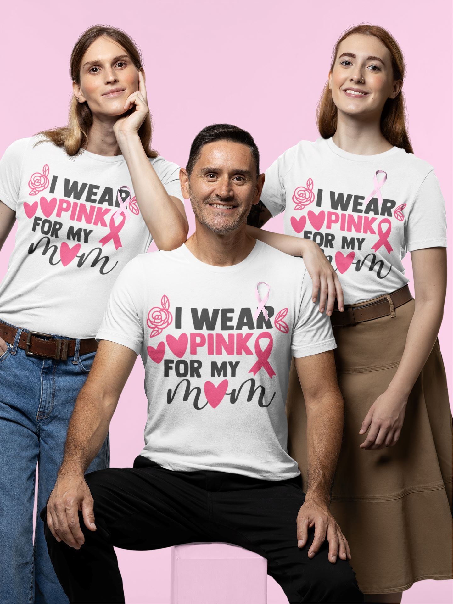 Breast Cancer Awareness Pink for My Mum T-shirt