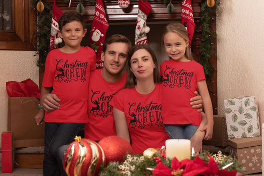 Christmas Crew Red Family T-shirts