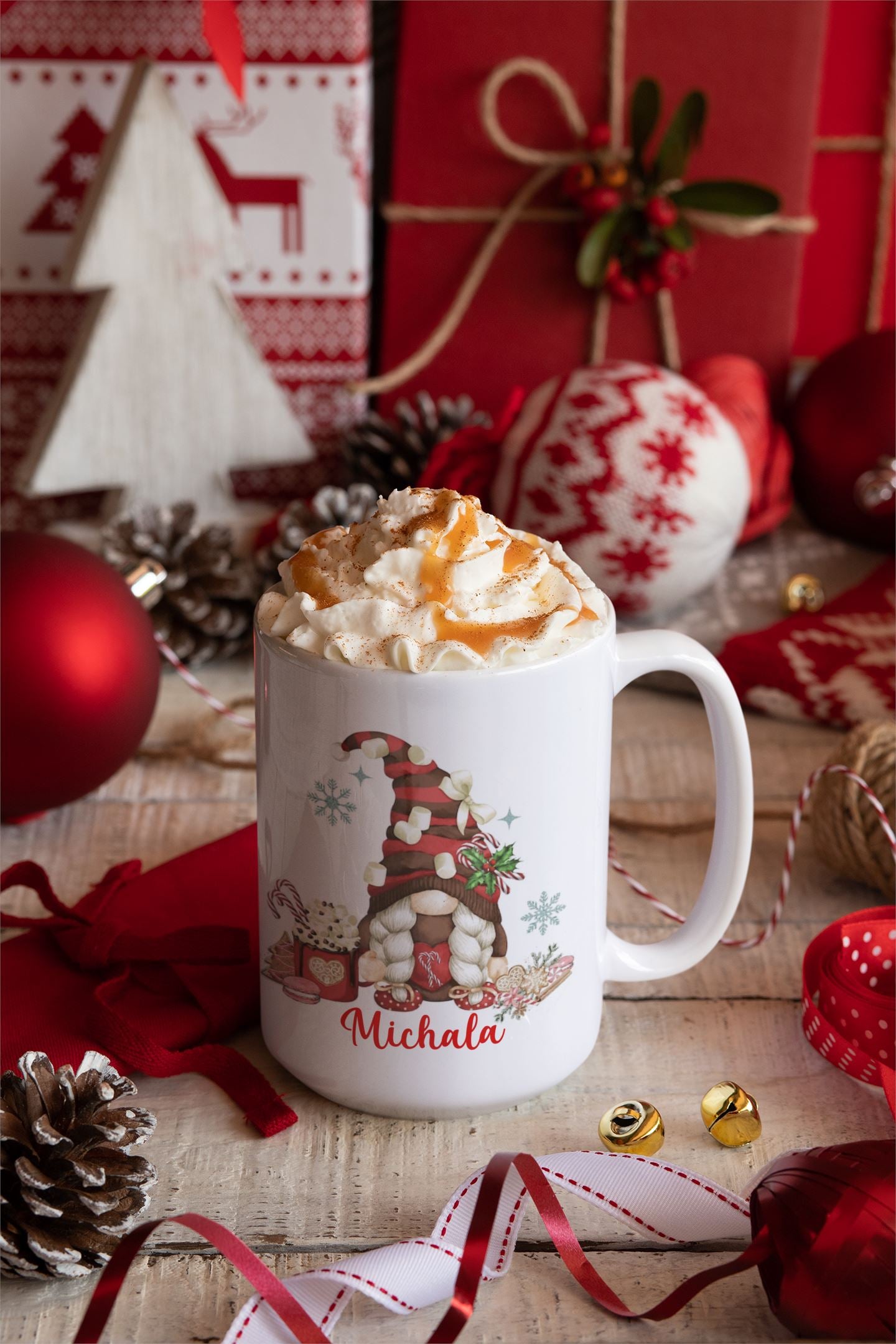 Christmas Red female Gonk Mug