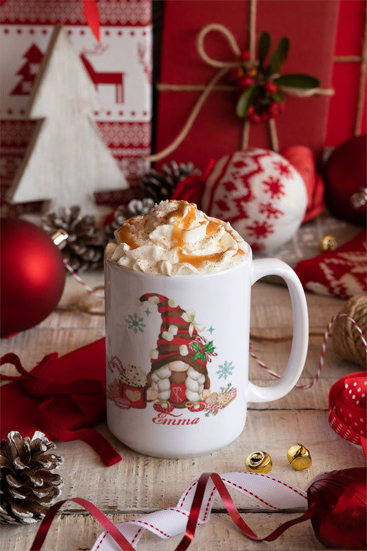 Christmas Red female Gonk Mug