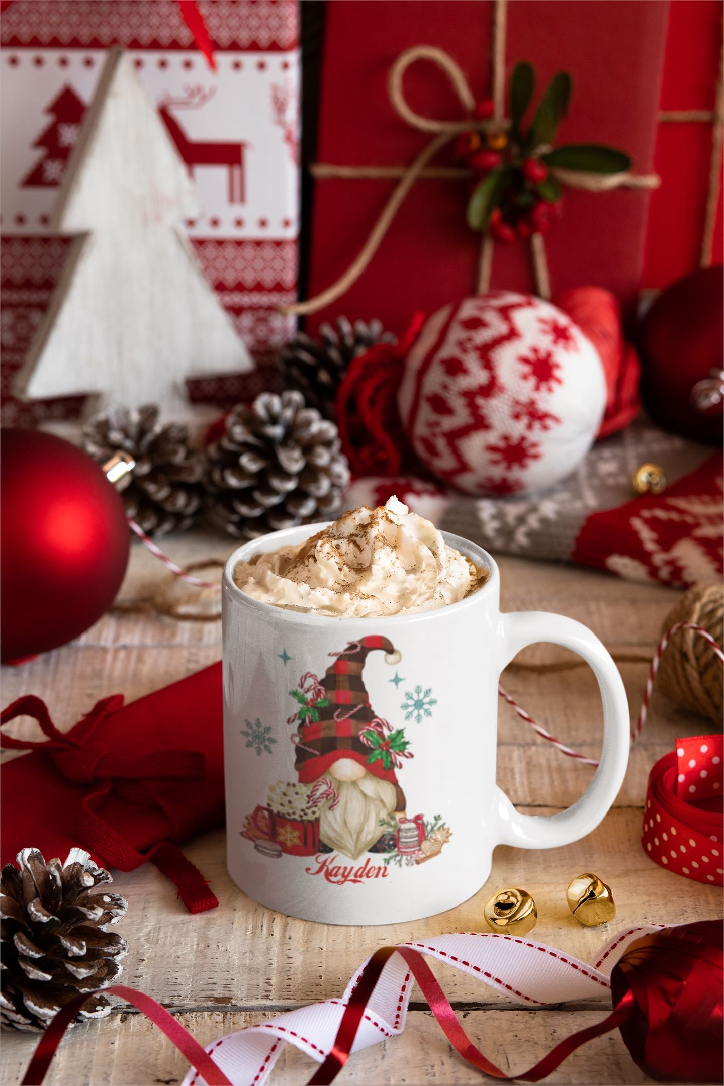 Christmas red male Gonk Mug