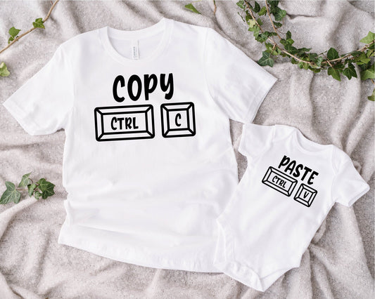 Dad and Baby Copy and Paste Matching Tops