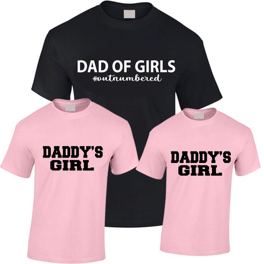 Dad Of Girls & Daddy's Girl Tshirts