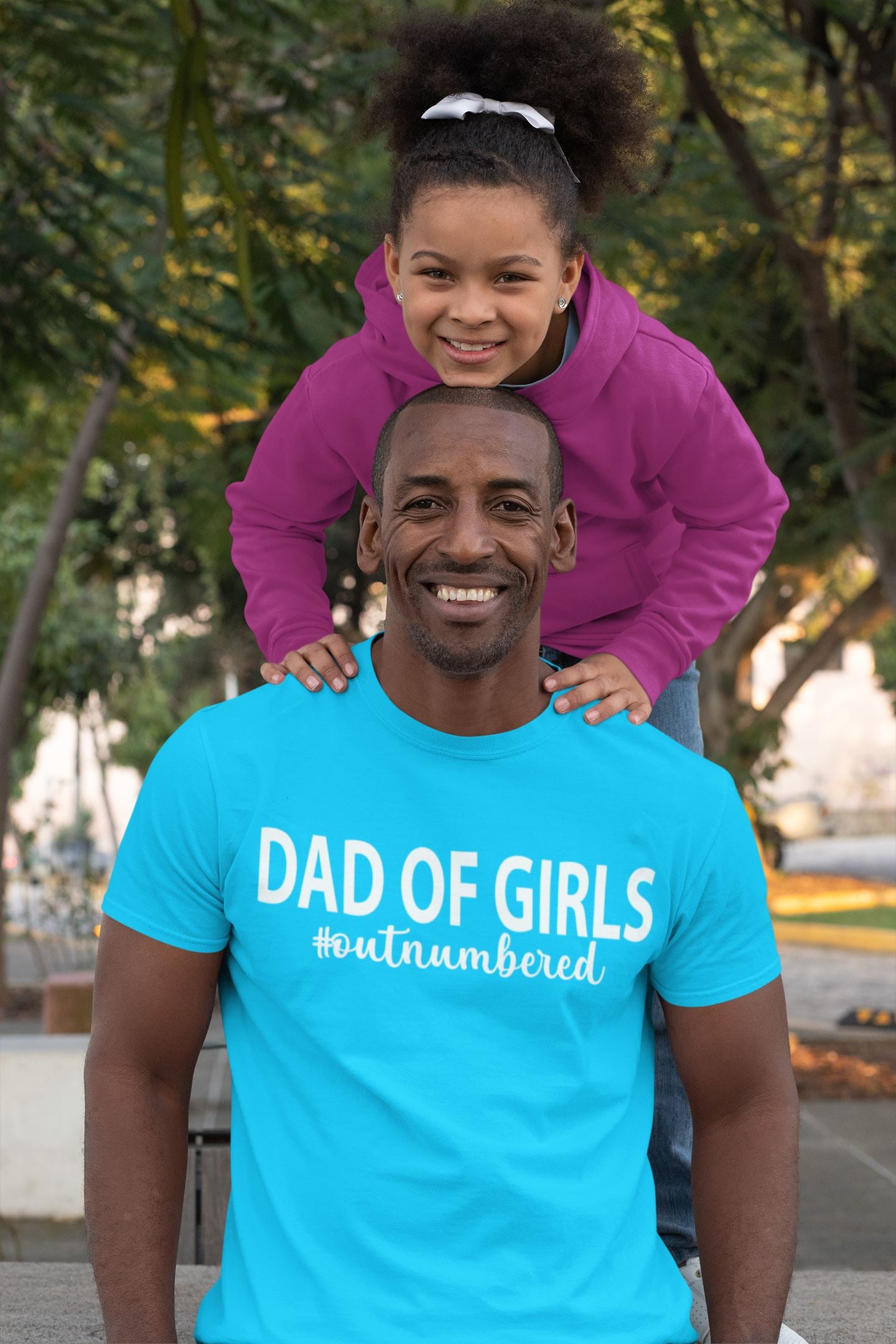 Dad of Girls #outnumbered T-shirt