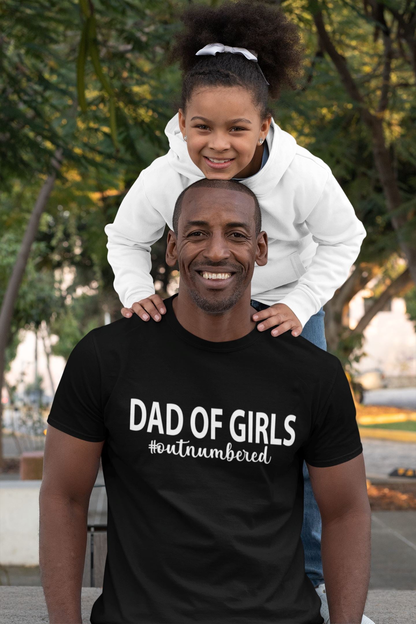 Dad of Girls #outnumbered T-shirt