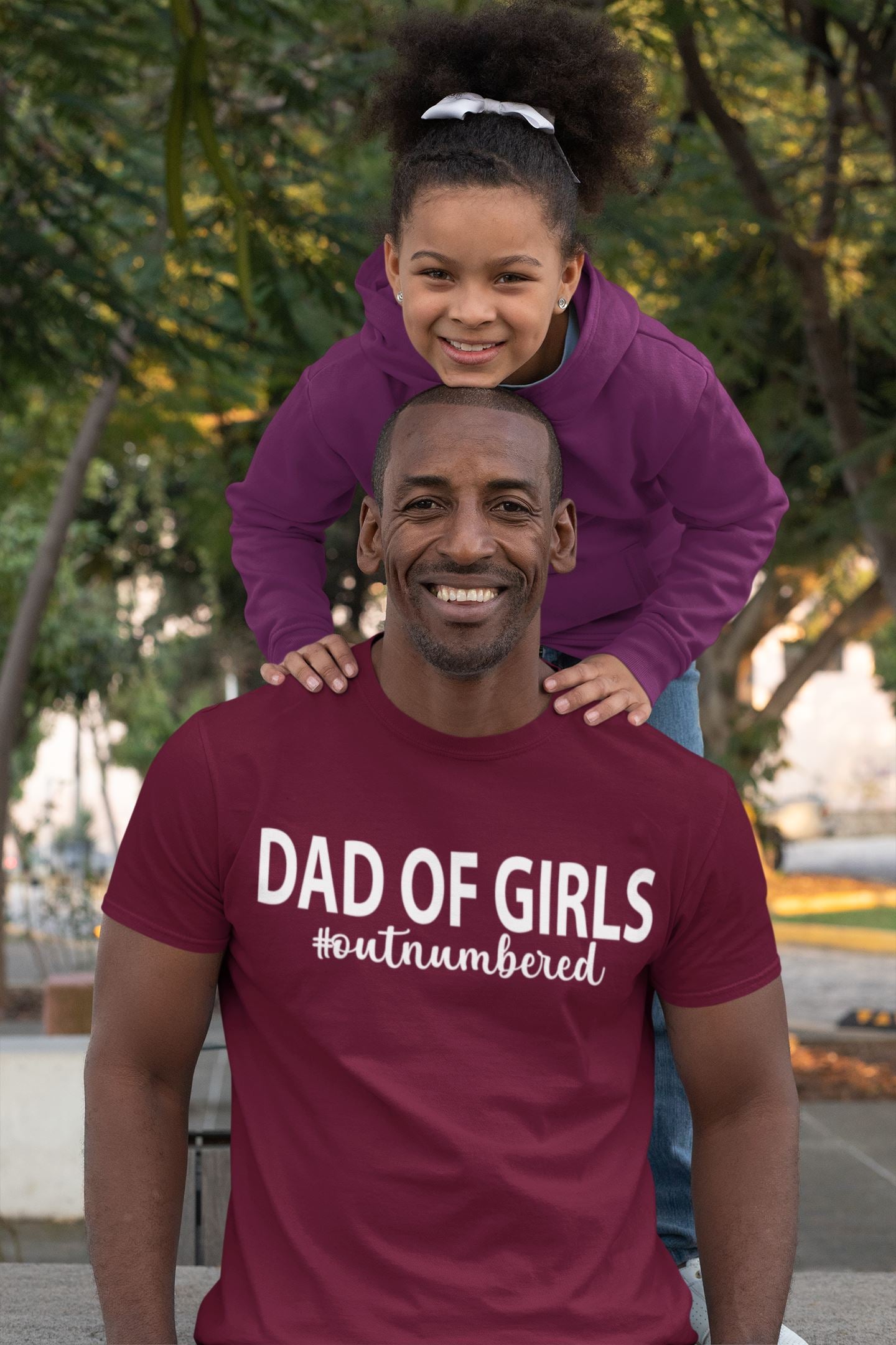 Dad of Girls #outnumbered T-shirt
