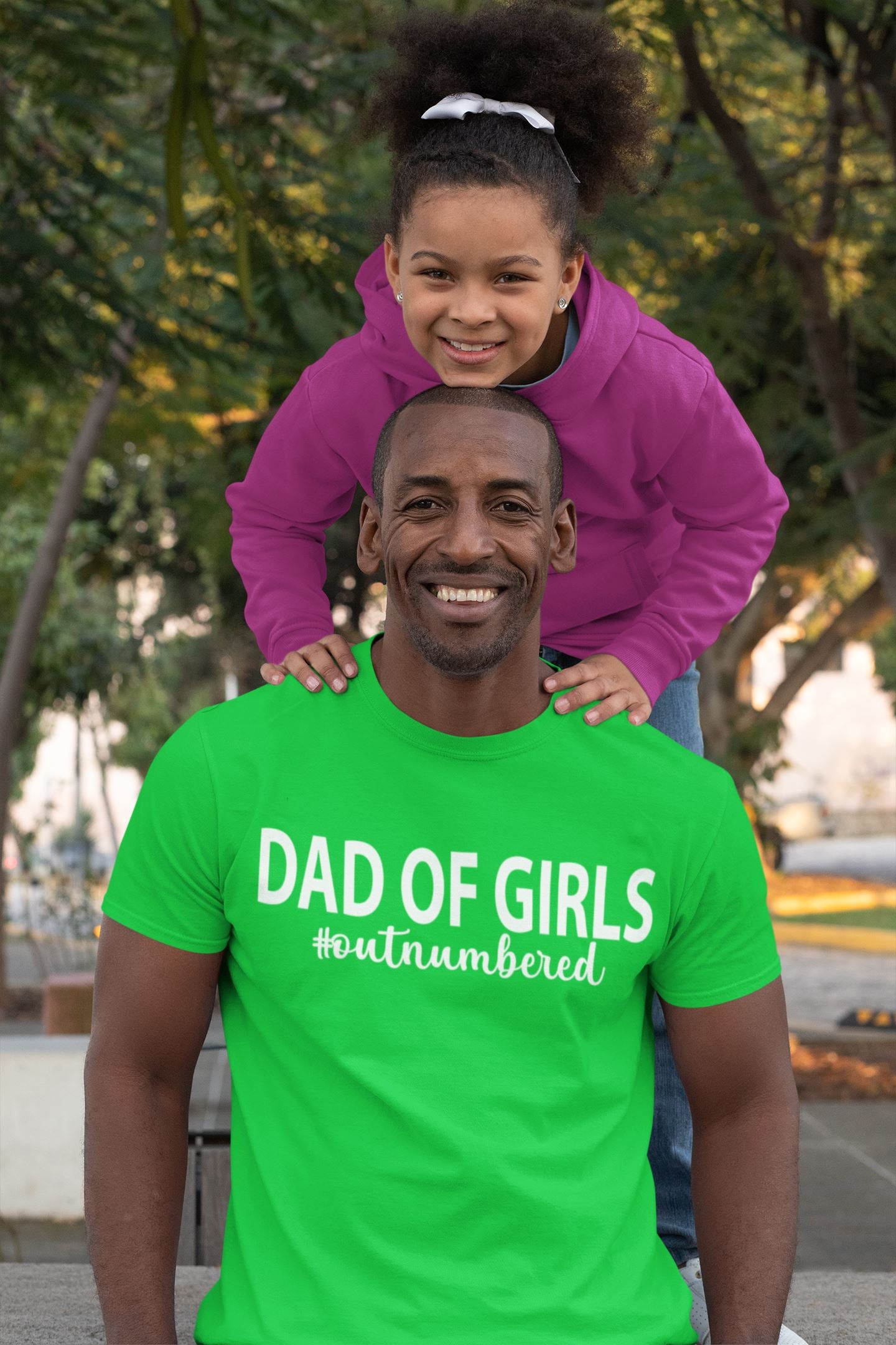 Dad of Girls #outnumbered T-shirt