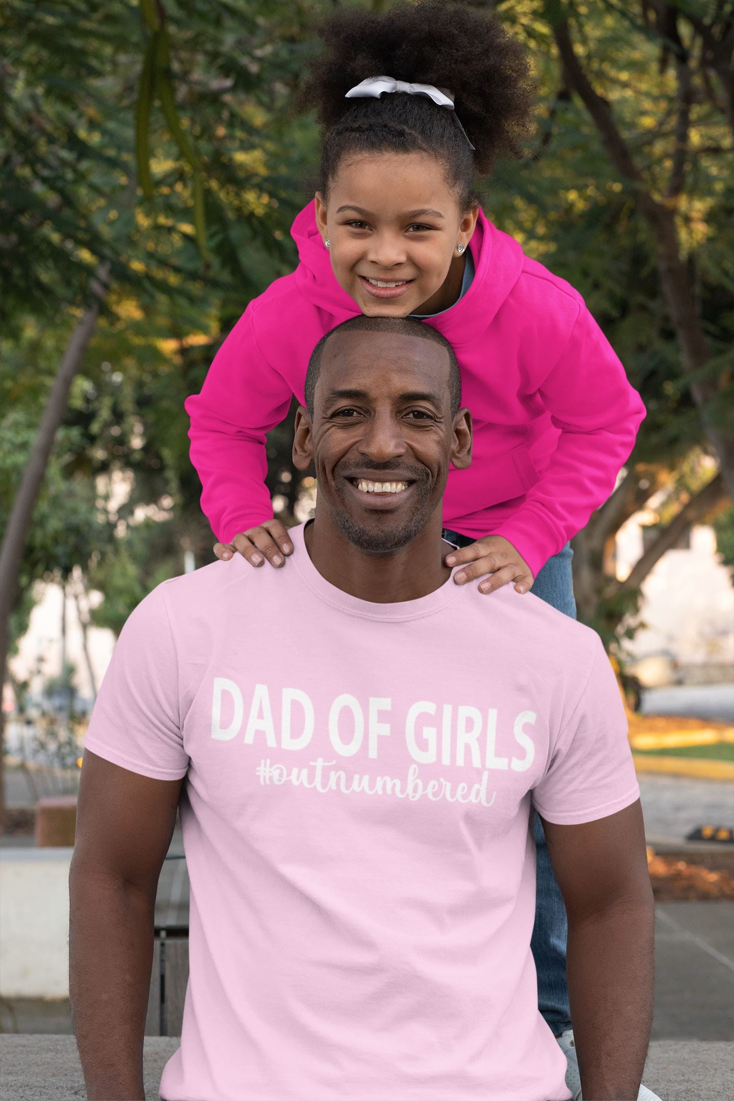 Dad of Girls #outnumbered T-shirt
