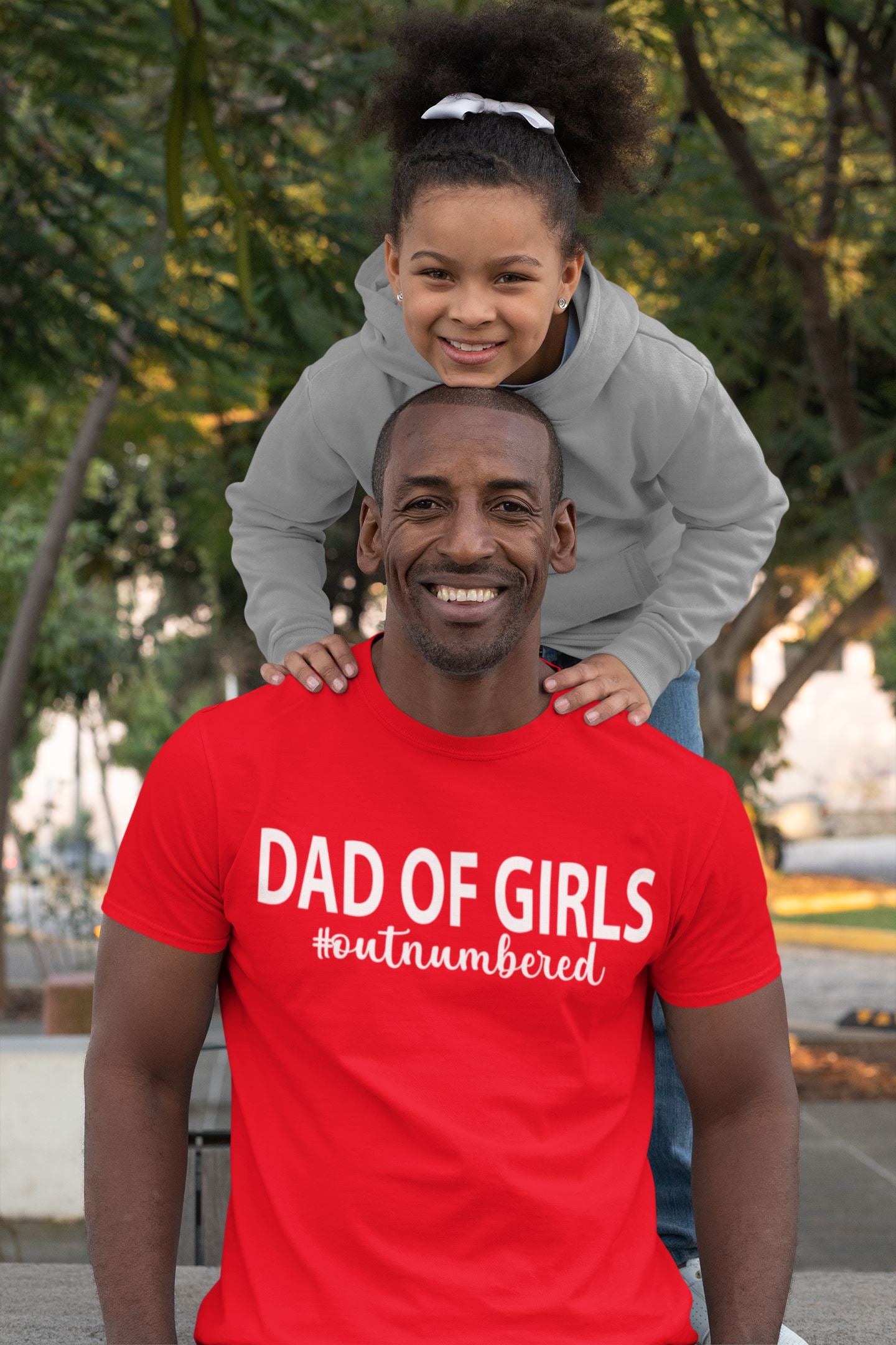 Dad of Girls #outnumbered T-shirt