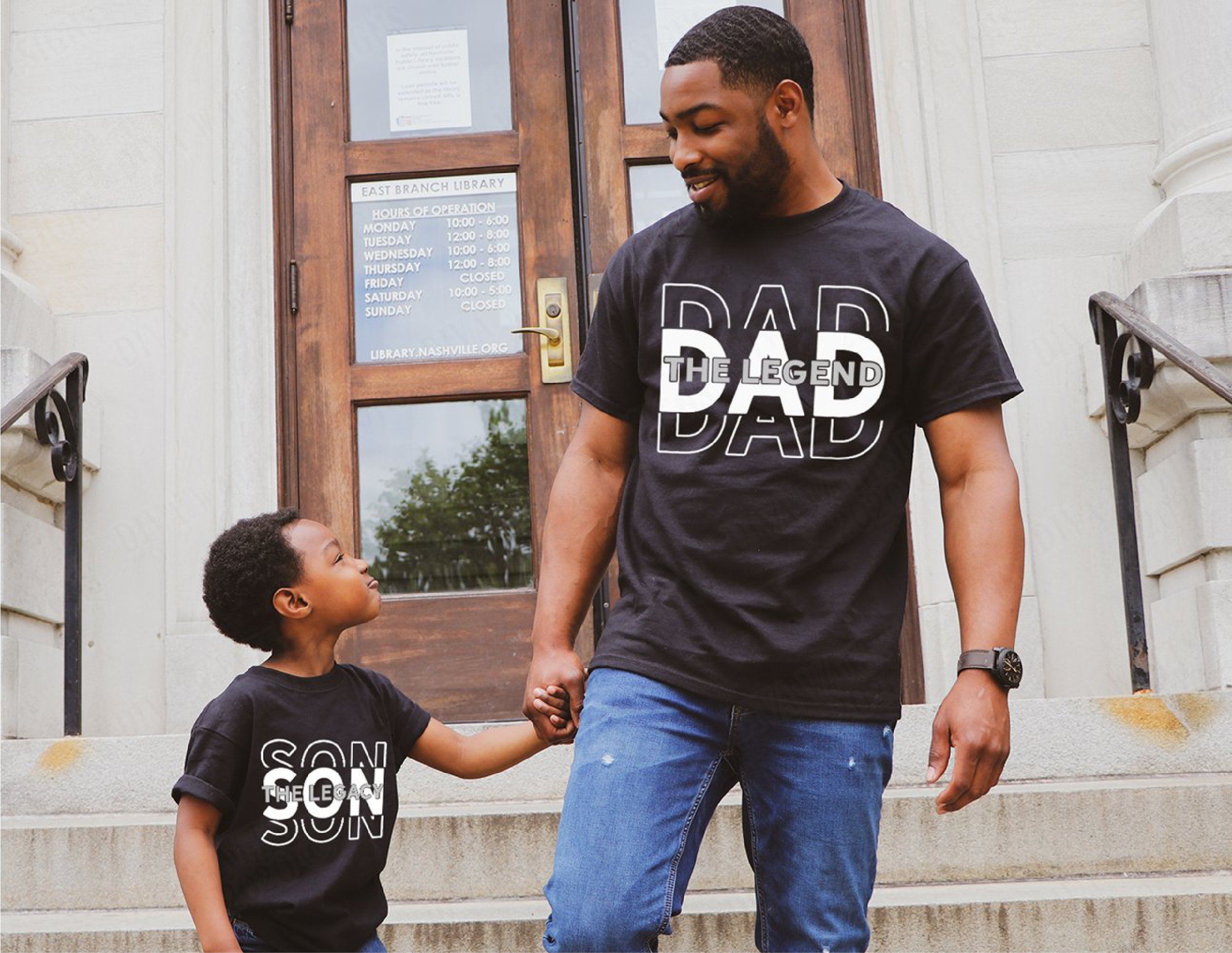 Dad & Son Matching Legacy Legend T-Shirts Tops father son clothing