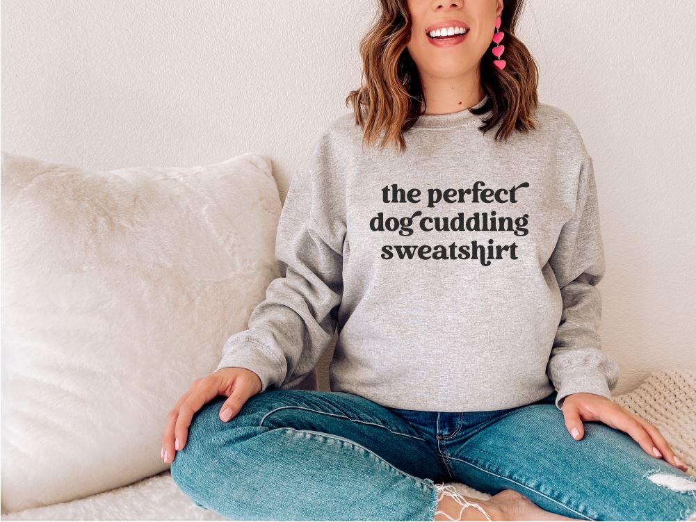 Dog Cuddling Sweatshirt