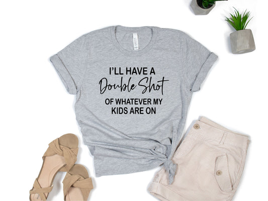 Double Shot Slogan T-shirts