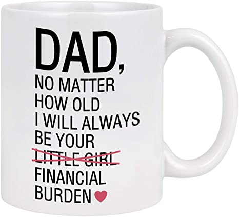 Funny Mug For Dad Luckiest Dad to have Me Mug Fathers Day Mug Gift