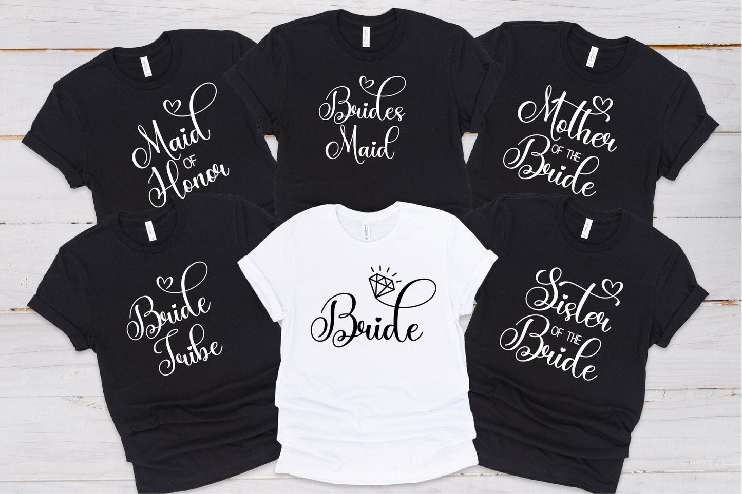 HEN PARTY Roles Black Tshirts