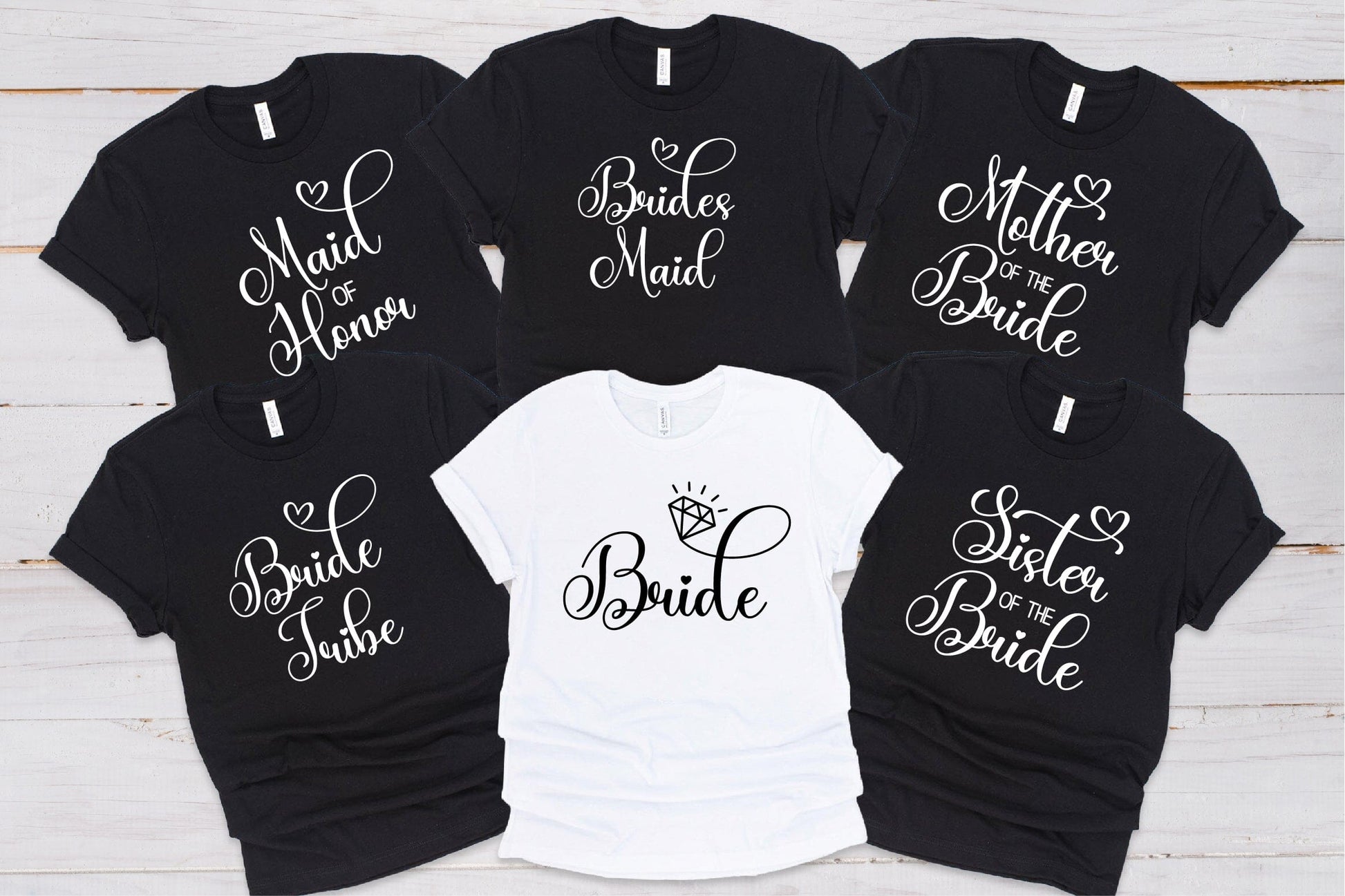 HEN PARTY Roles Black Tshirts