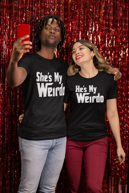 Her Weirdo His Weirdo Matching T-shirt