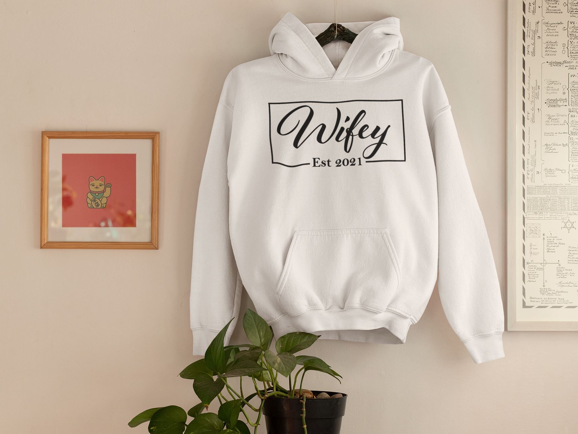 Hubby Wifey Personalised Hoodie