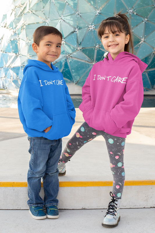 I don't care Slogan Kids Hoodie