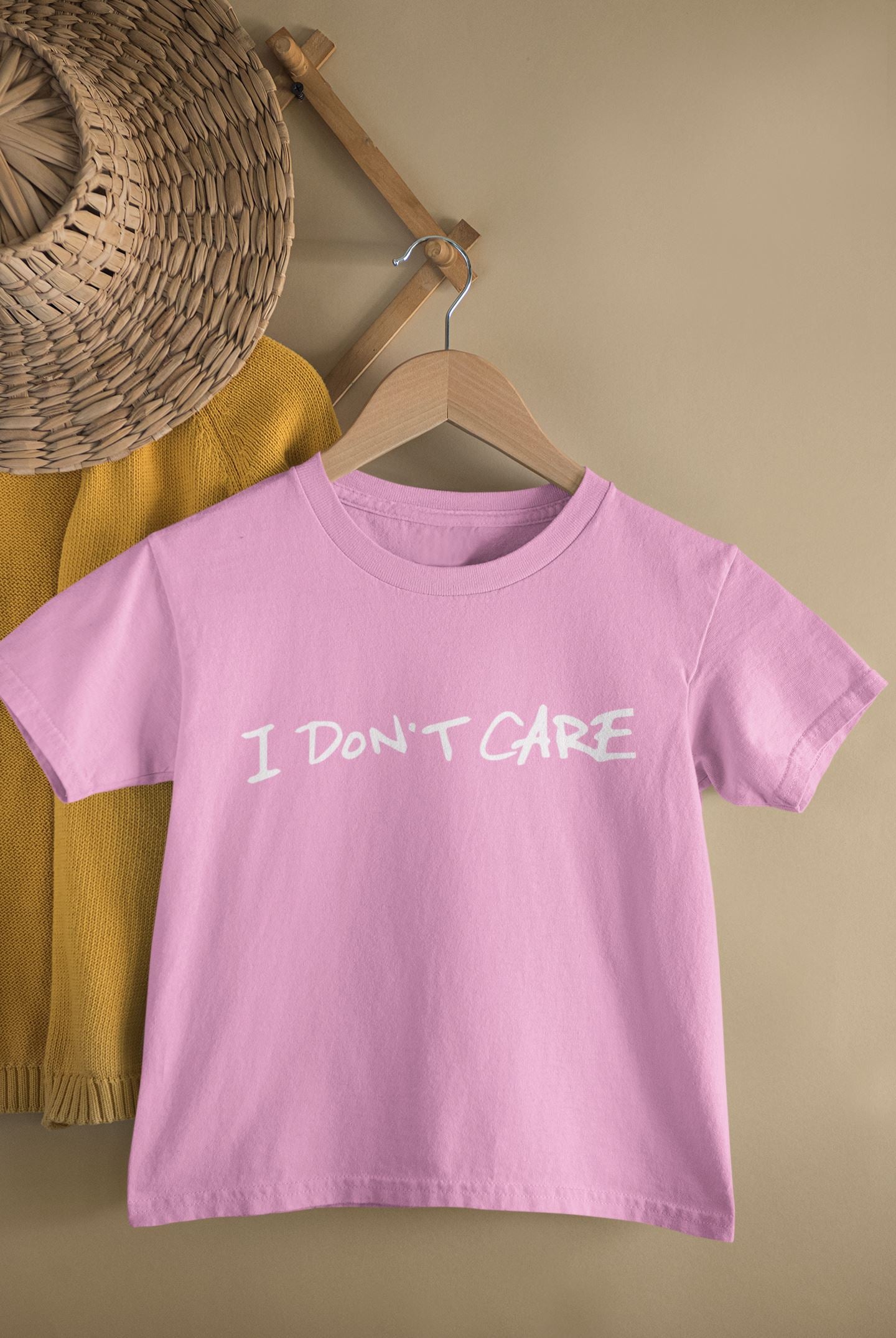 I don't care Slogan Kids T-shirt