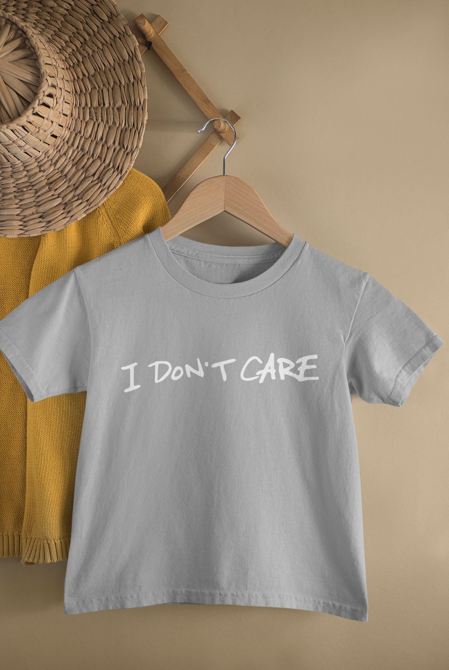 I don't care Slogan Kids T-shirt