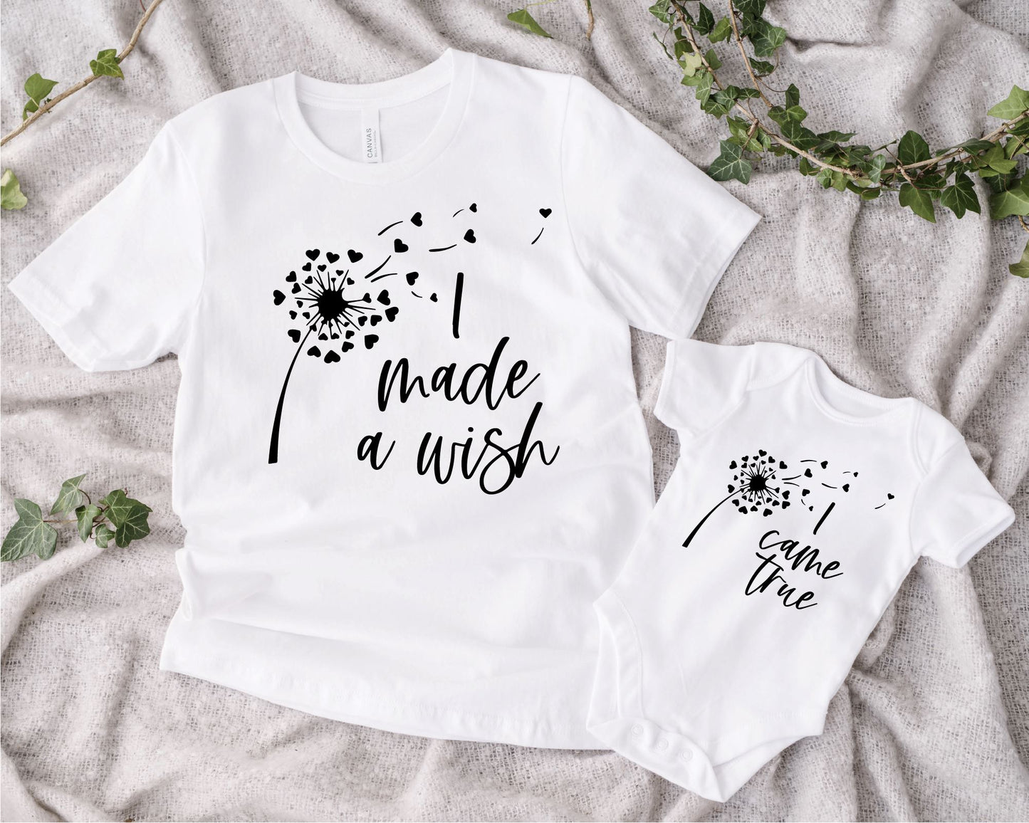 I made a wish matching T-shirts