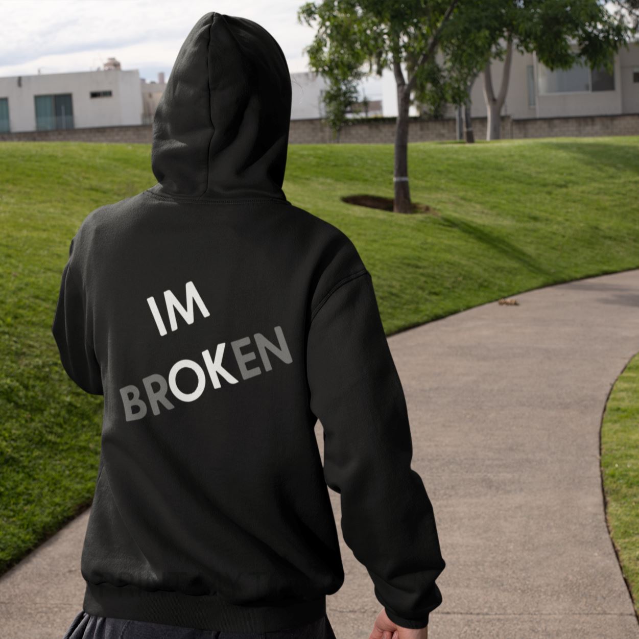 Im OK Broken Mens Hoodie