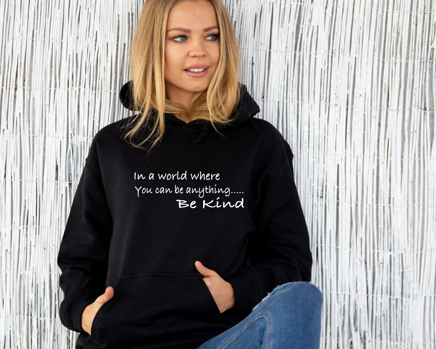 In a world where you can be anything be kind hoodie