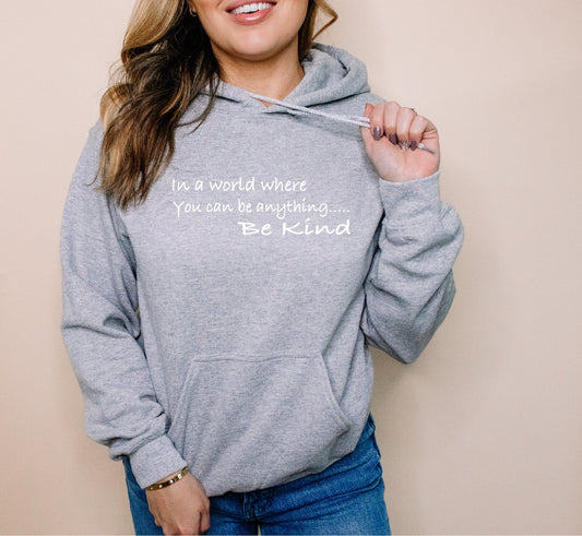 In a world where you can be anything be kind hoodie