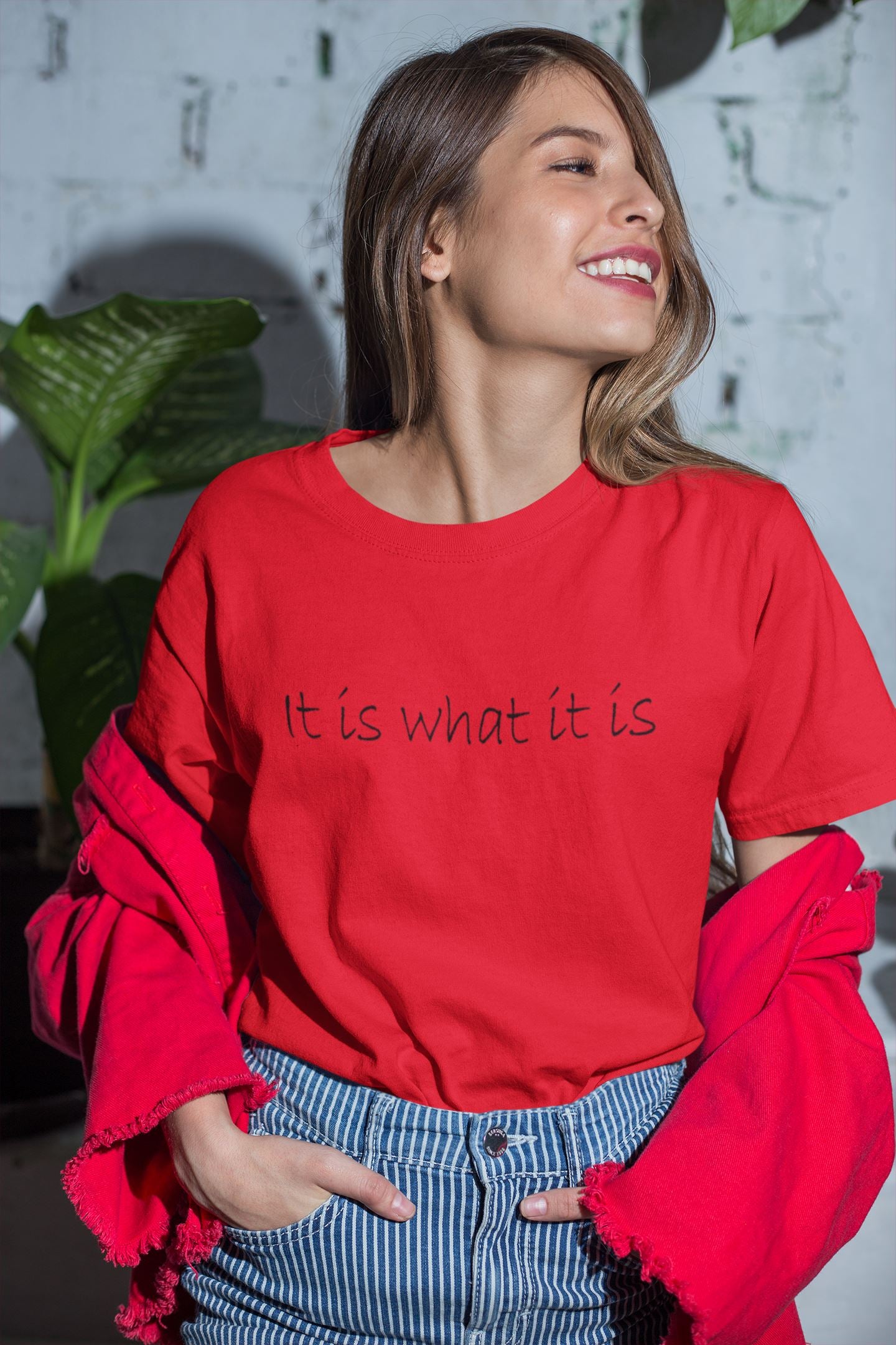 It is what it is slogan T-shirt