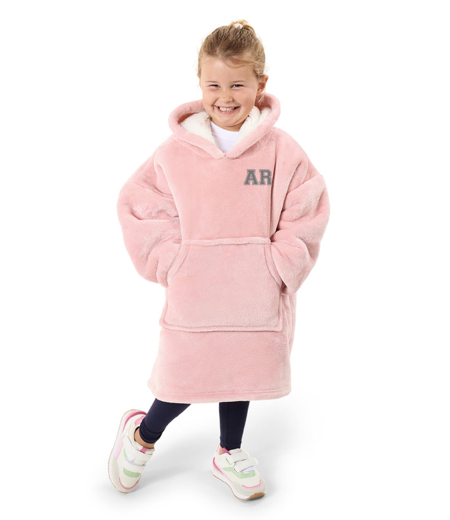 Kids Personalised Hooded Fleece Blanket - Flankie