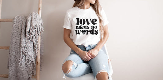 Love Needs No Words Autism Awareness Tshirt