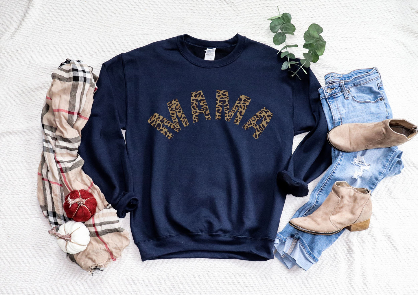 Mama Arched Animal Print Sweatshirt