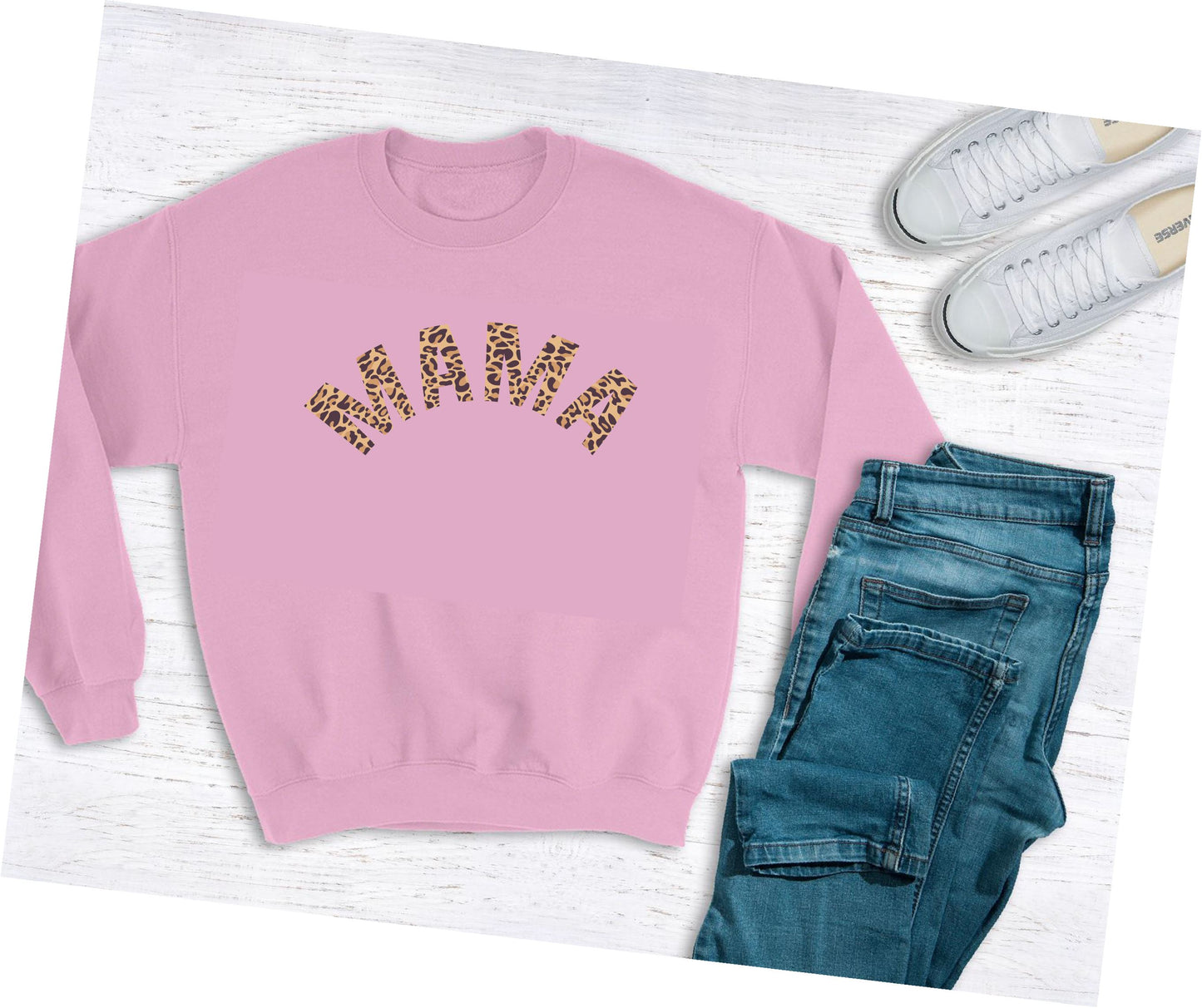 Mama Arched Animal Print Sweatshirt