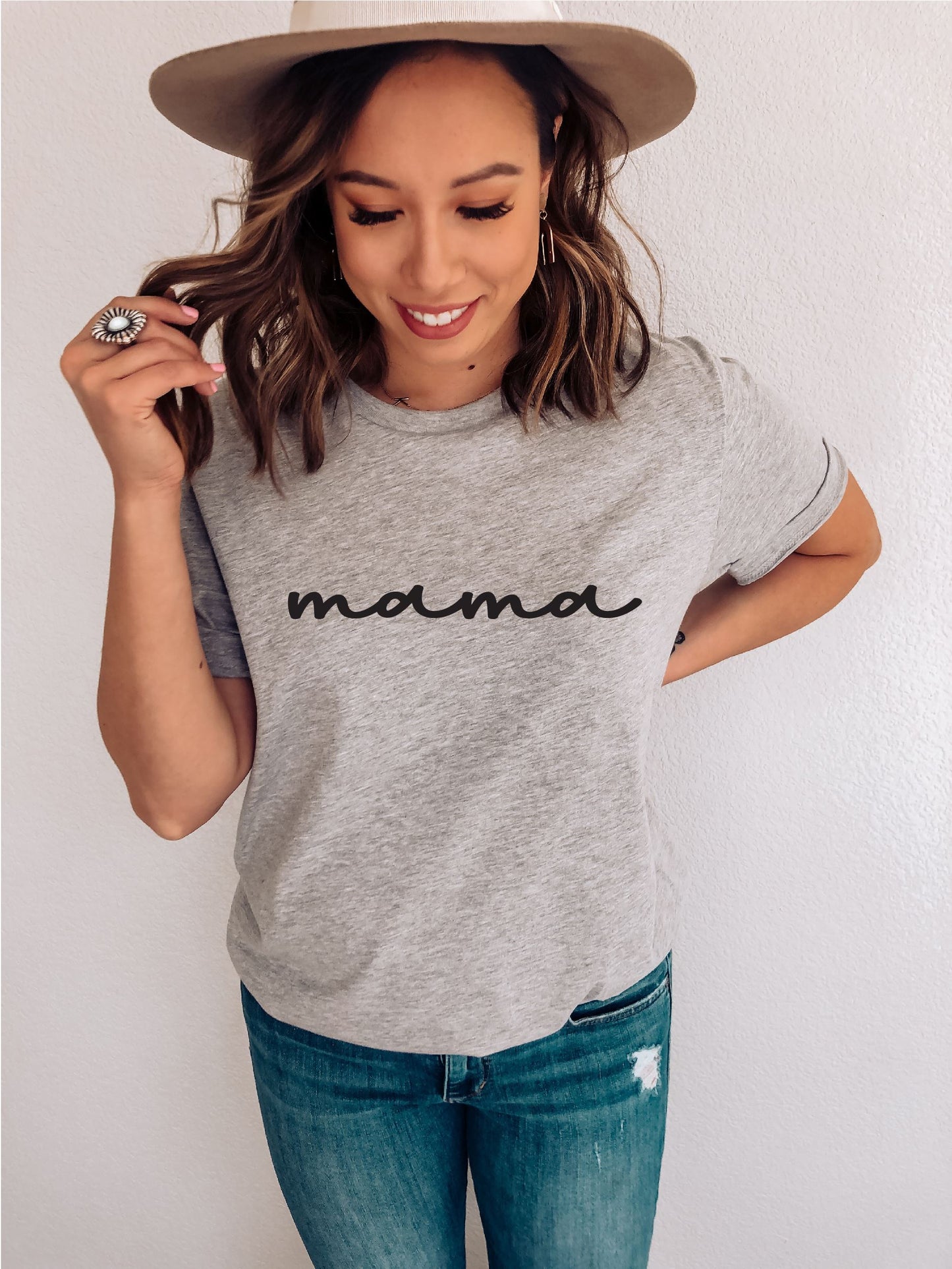 Mama Script Slogan T-Shirt
