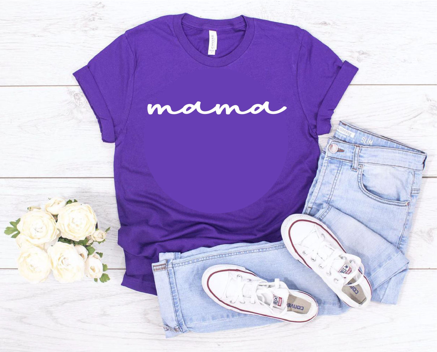 Mama Script Slogan T-Shirt
