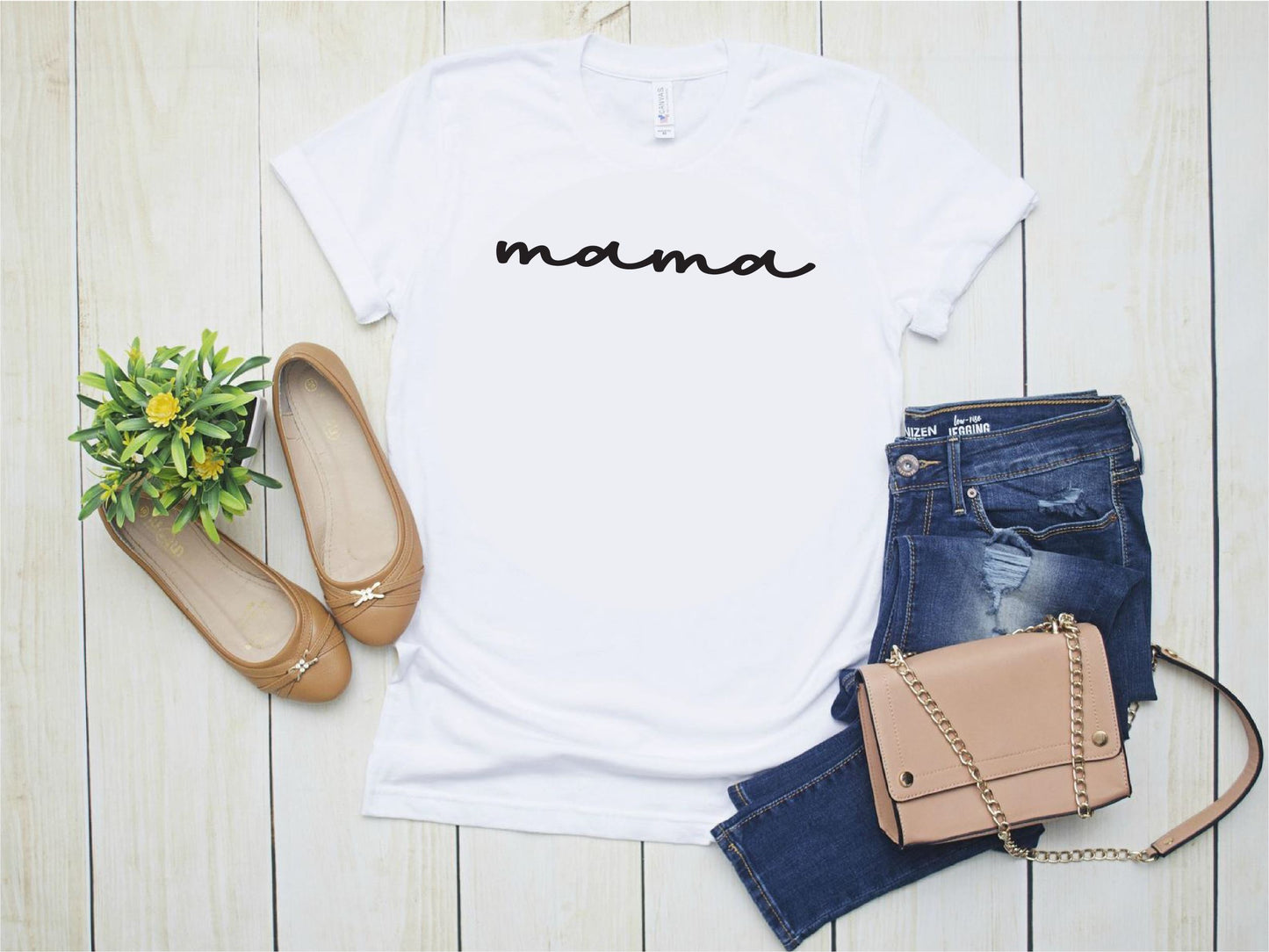 Mama Script Slogan T-Shirt