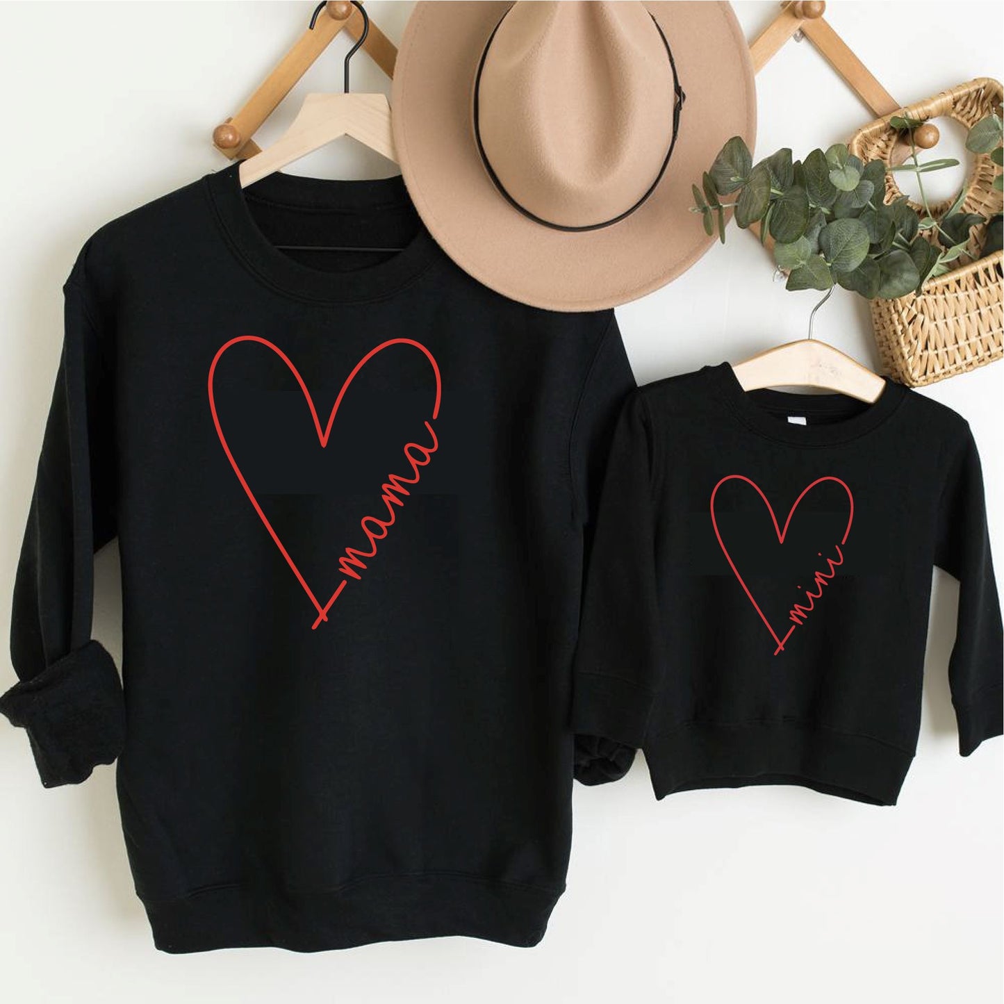 Matching Mama Mini Heart Sweatshirts