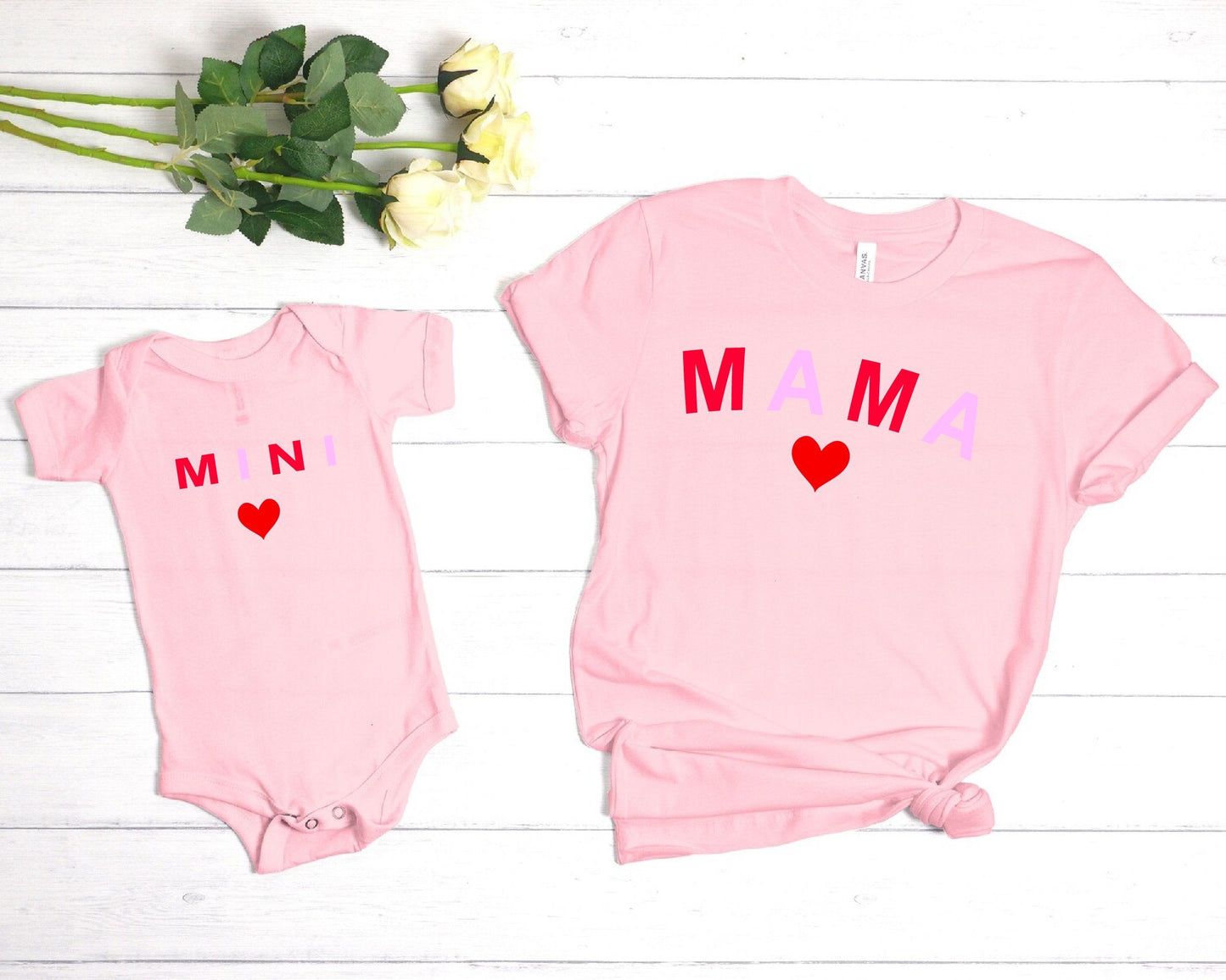 Matching Pink Mama & Mini T-shirts