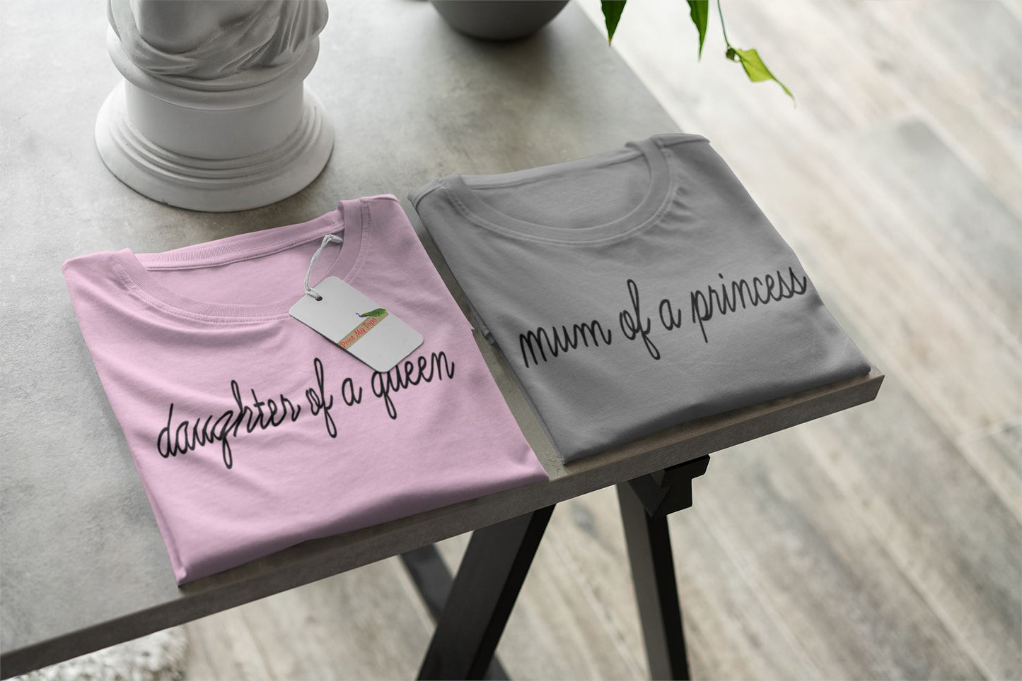 Mum of a princess daughter of a queen matching T-shirts