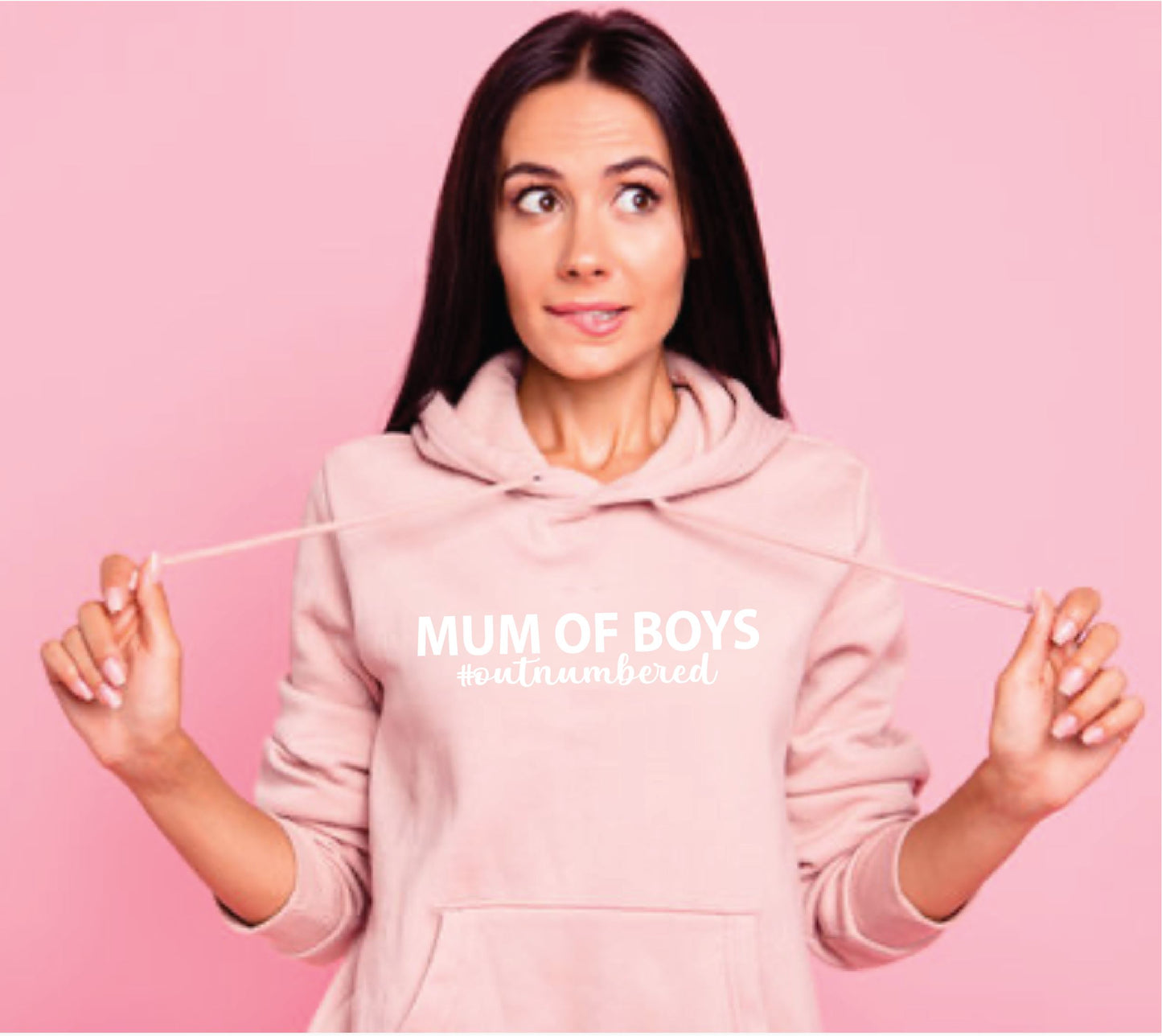 Mum Of Boys #outnumbered Hoodie