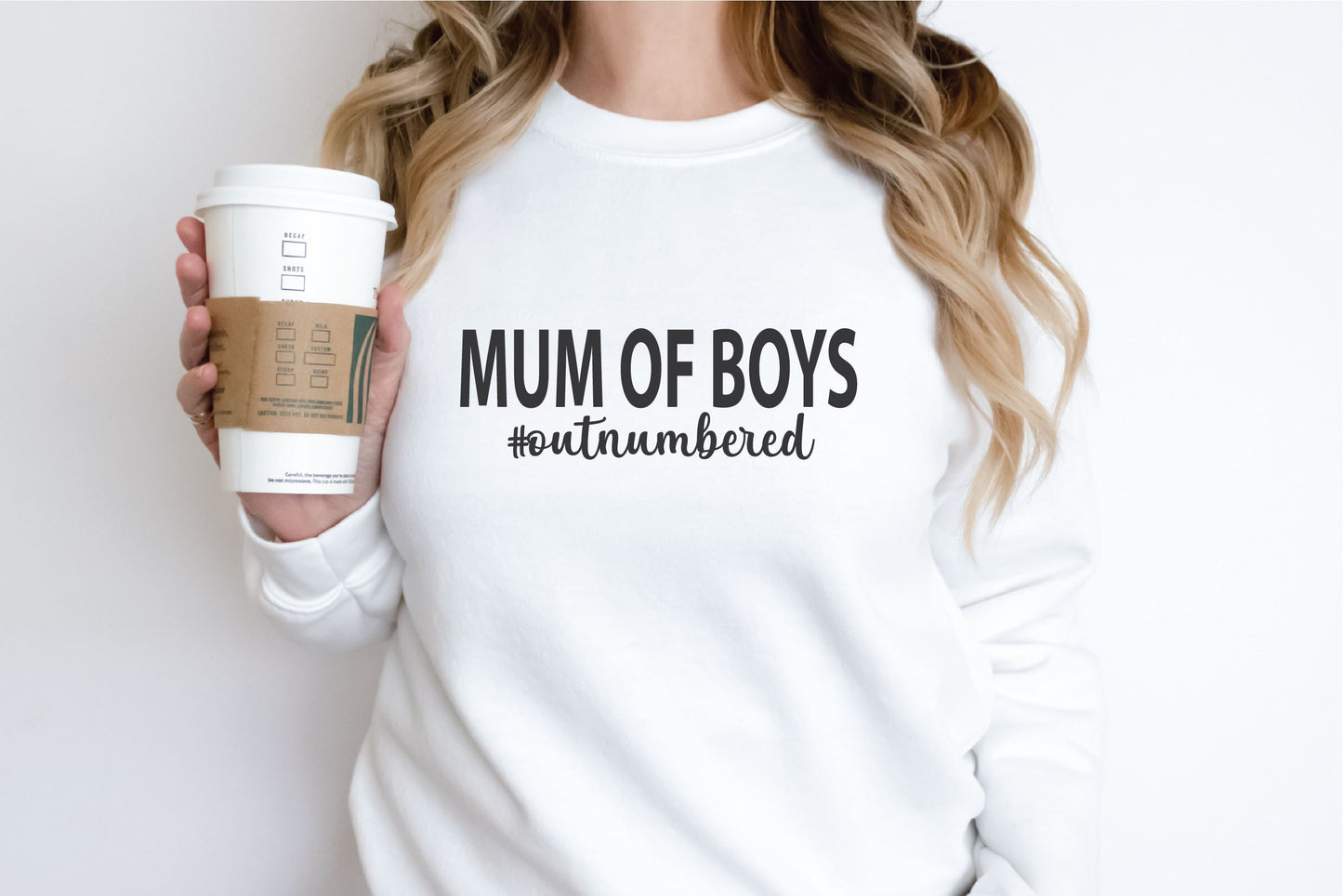 Mum Of Boys #Outnumbered Sweatshirt